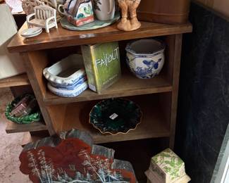 Tree Painted Clock, Jars, Books and more