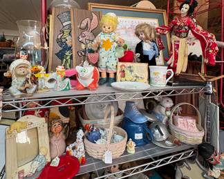 Colored stones Alice in Wonderland wall decor, paper mache figures, winnie the pooh frame