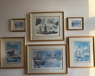 J R Hammil signed and numbered prints. Kansas City Fountains