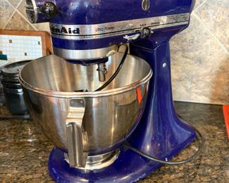 Kitchen Aid Mixer with 2 mixing bowls - Royal Blue Color