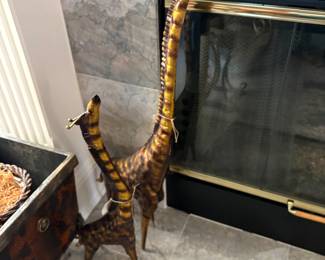 From the Z Gallery 2 metal giraffs 32 1/2", 23"