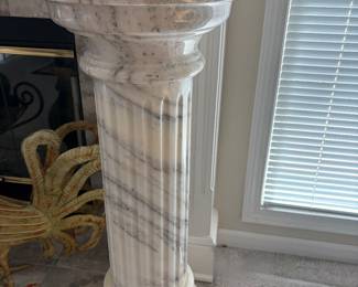Italian Marble Pillar purchased and shipped from Italy 13"X 35".