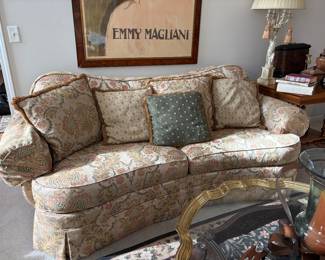 Beautiful Ethan Allen Curved Sofa