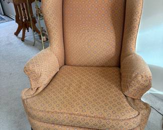 Upholstery by Heriloom, Highpoint North Carolina Wing Back Chair with Queen Ann Legs (20