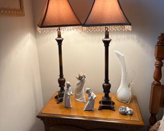 Buffet Lamps with beaded fringe