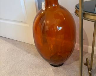 Amber Glass Floor Jar 21"