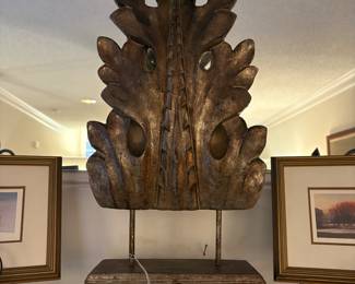 Acanthus leaf Sculpture. Symbolizing immortality & Luxury. Commonly found on top of columns in Room