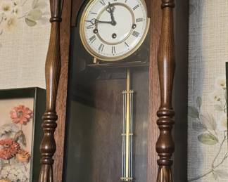 Antique Mahogany Wall Clock