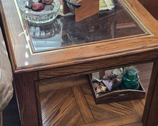 Glass Top End Table - We have 2
