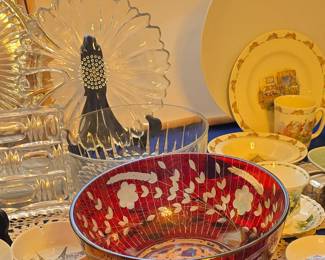 Serving Pieces - Ruby Red Bowl