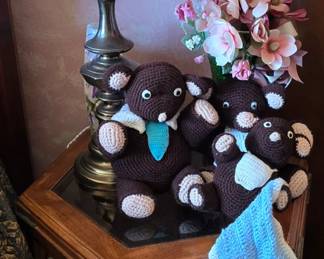 End Table - Crochet Bears