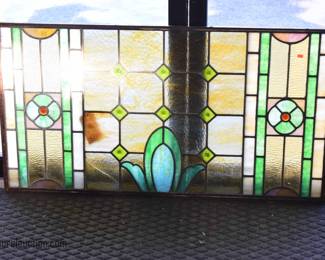 Pair of Stained Glass Windows