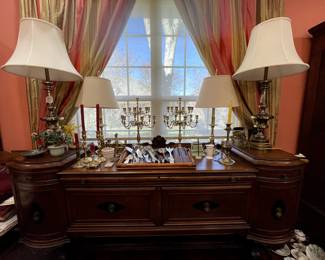 Baldwin brass lamps and candlabra