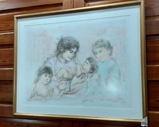 Large Hibel lithograph ~40x30 inches