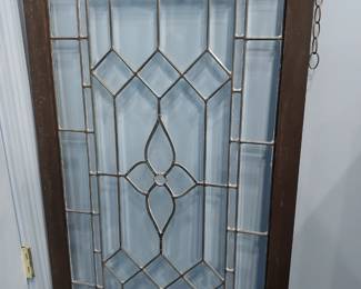 Leaded glass, 20.5x40 inches