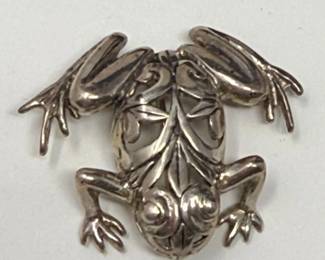 236 VintageJezlaineSterlingSilverSpottedFrogPins