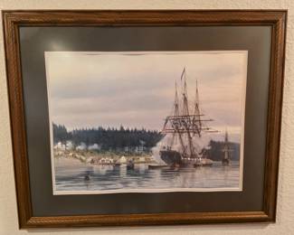 5 FramedPrintOfUSSDecaturDuringTheBattleOfSeattlebyMarkMyers