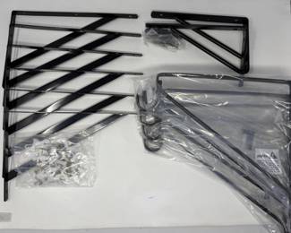 127 12PieceNIBShelvingBracketsClosetRodShelfBrackets