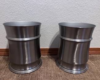 33 2BrushedNickleWastebaskets