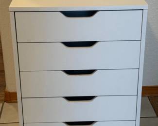 13 5DrawerWhiteWoodStorageUnit