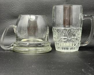 210 2HandblownHumpenSteins4MoldedGlassSteins