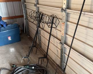 Hoses 
Yard hose metal holder 