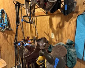 2 saddles 
Adult and one child 
So many wonderful items for those whom own horses 