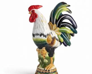 Fitz Floyd Ricamo Ceramic Rooster Figurine second image