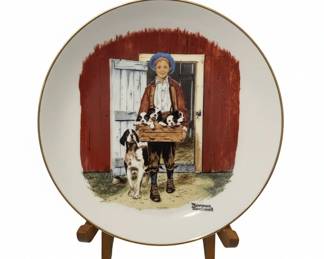 Norman Rockwell Puppy Love Collector Plate,