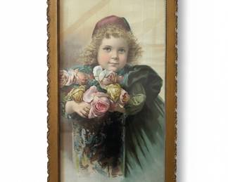 Victorian Lithograph Print Sweeter Than The Roses by Francis Brundage third image
