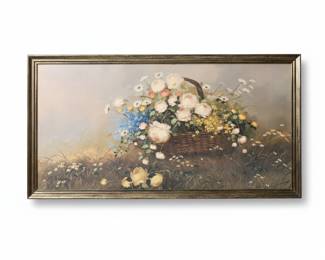 G. Amartarios Floral Basket Oil Painting third image