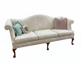 Damask Camel Back Sofa second image