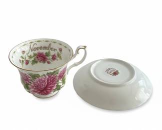 Royal Albert November Bone China Teacup and Saucer second image