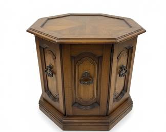 Vintage Thomasville Furniture Cote Dor Collection French Regency Hexagonal Pedestal Side Table fifth image