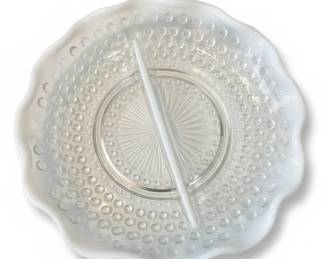 Anchor Hocking Moonstone Hobnail Divided Relish Dish second image