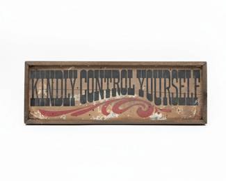 Vintage Kindly Control Yourself and This is a High Class Place Act Respectable Signs third image