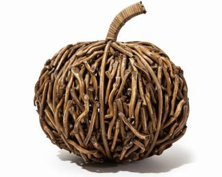 Rustic Twig Grapevine Pumpkin Decor second image