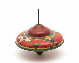 Vintage Ohio Art Tin Litho Spinning Top Toy third image