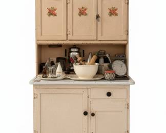 Vintage Kitchen Hoosier Cabinet with Enamel Top fourth image