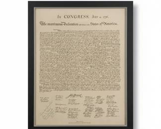 Declaration of Independence Reproduction with Signatures second image