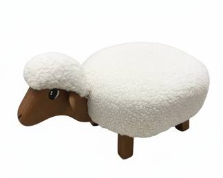 Vintage Villager Crafts Sheep Footstool Ottoman third image
