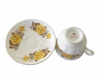 Queen Anne Yellow Roses Teacup and Saucer second image