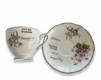 Royal Stafford Silver Wedding Anniversary Teacup and Saucer second image