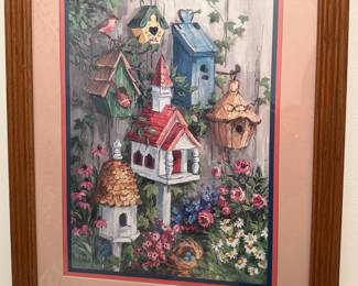 Barbara Mock "Birdhouse Lane" Framed Print