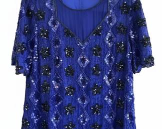 Stenay Plus Beaded Silk Blouse
