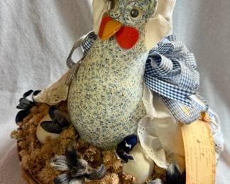 Robbie Browns Country Collections Every Old Biddie Fabric Chicken