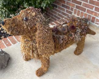 Moss and Succulent Dachshund Topiary