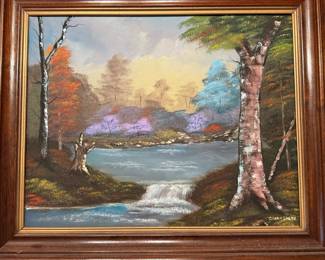 Autumn Landscape Painting by Ciara Salts