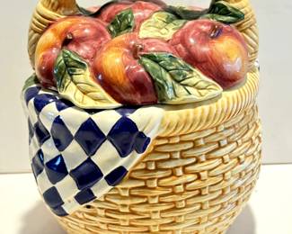 Apple Basket Cookie Jar