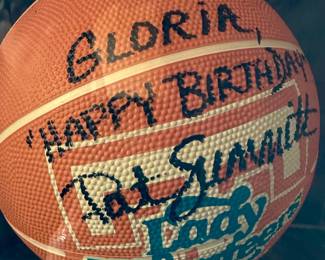Pat Summitt Autographed Lady Volunteers Basketball with Personalized Inscription